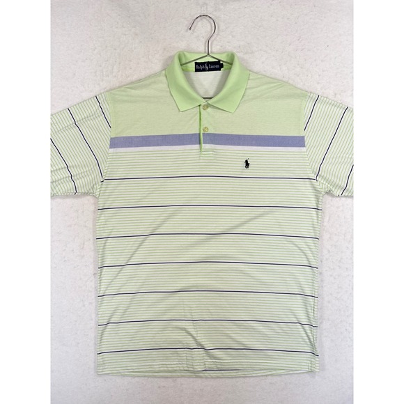Ralph Lauren Other - Vintage Ralph Lauren Polo Shirt Mens XL Lime Green Striped Short Sleeve Y2K